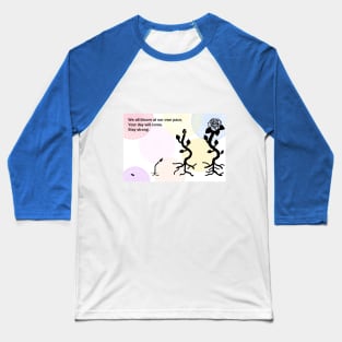 Time to Bloom (Pangender) Baseball T-Shirt